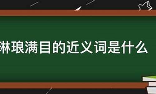 琳琅满目的近义词是什么_琳琅满目的近义词是什么词